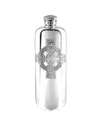 English Pewter Co. 3oz Celtic Cross Top Pocket Flask