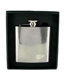 4oz High Polished Stainless Steel Diamond Cut Hip Flask