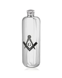 English Pewter Company 3oz Masonic Top Pocket Flask